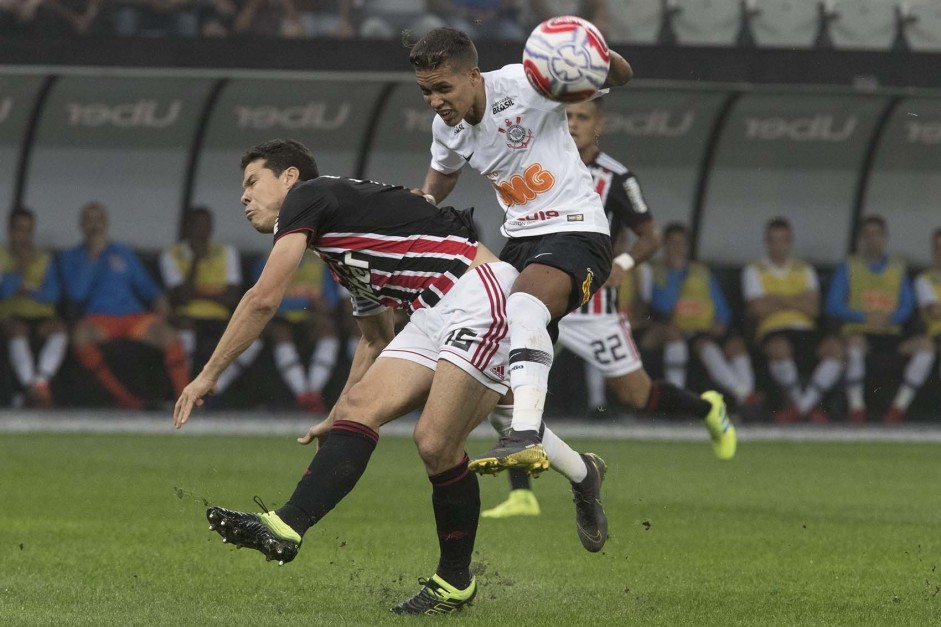 Pedrinho durante vitria contra o So Paulo, na Arena Corinthians, pelo Paulisto 2019