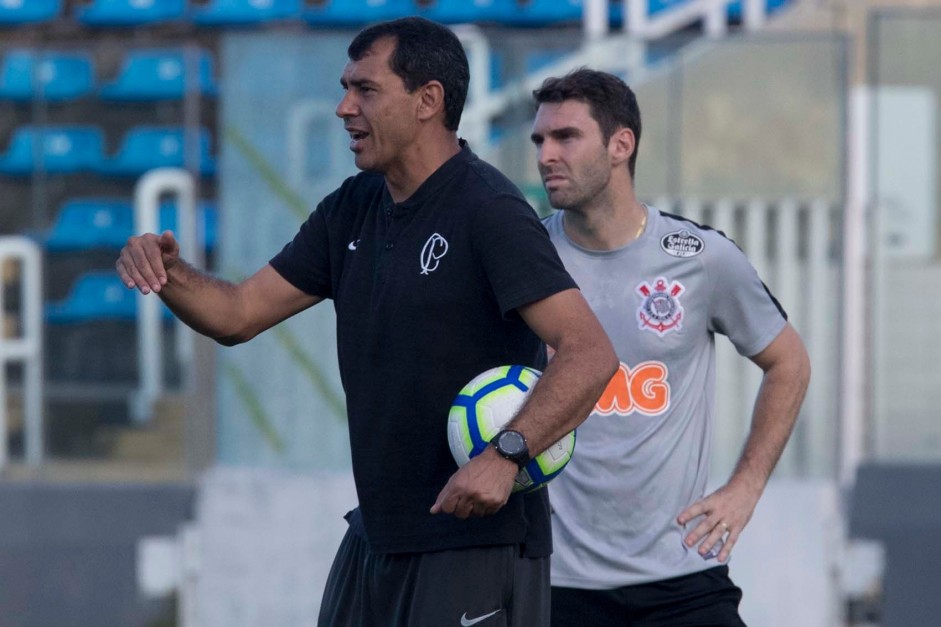 Carille e Boselli no treinamento do Timo em Fortaleza, para Copa do Brasil, contra o Cear