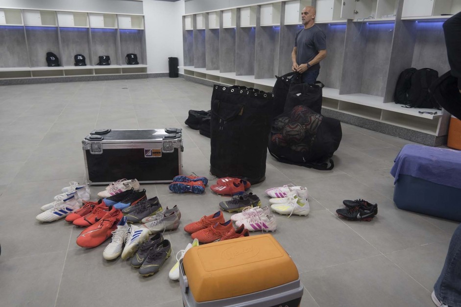 Corinthians no vestiário do Morumbi antes do jogo contra o São Paulo, pela final do Paulistão