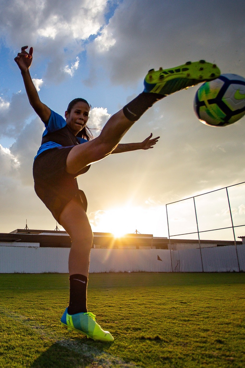 Adriana, do Corinthians Futebol Feminino, no treino nesta quarta-feira