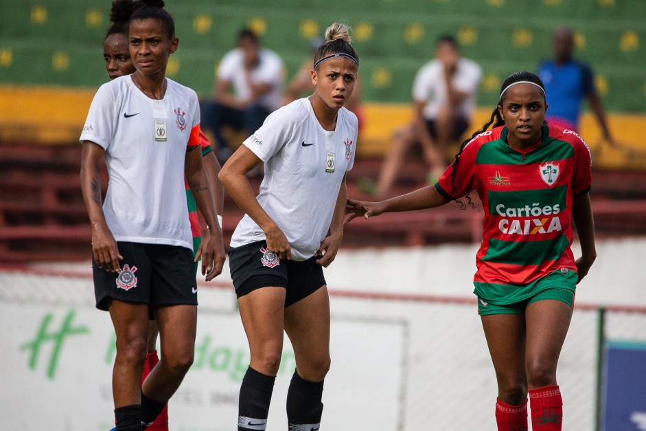 Giovanna no jogo contra a Portuguesa, pelo Campeonato Paulista Feminino