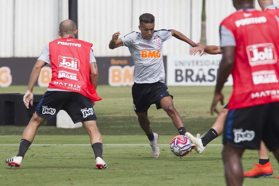 Jovem Pedrinho no treino de hoje no CT