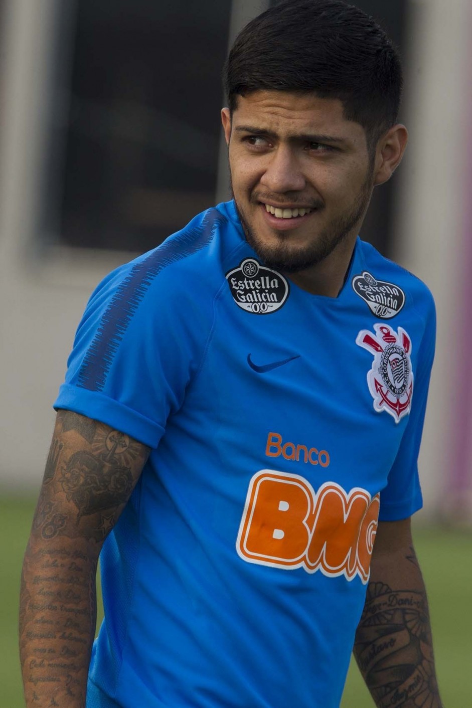 Sergio Díaz no treino de reapresentação do Corinthians após conquista do Campeonato Paulista