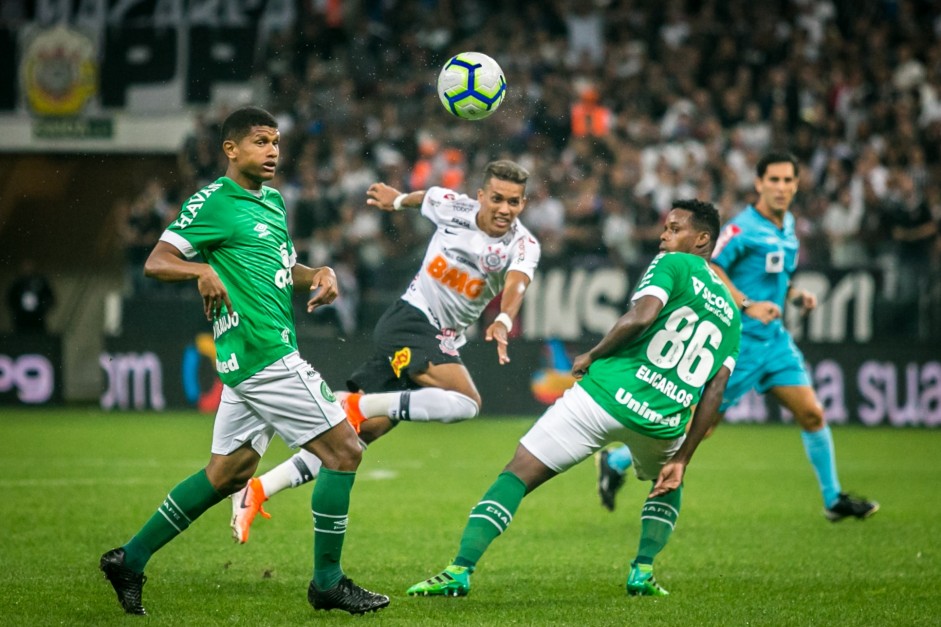 Pedrinho no jogo contra a Chapecoense, pela Copa do Brasil, na Arena Corinthians
