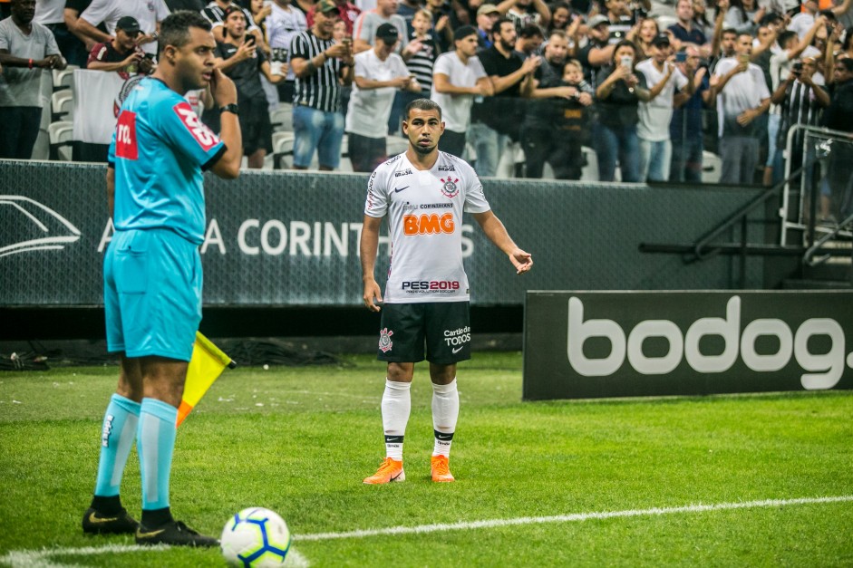 Sornoza em partida contra a Chapecoense, pela Copa do Brasil, na Arena Corinthians