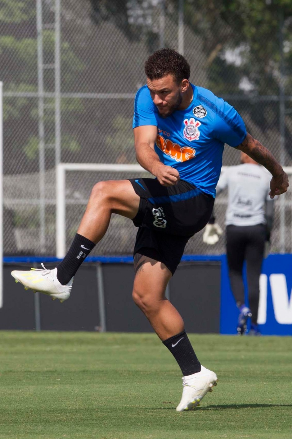 Andr Lus durante o ltimo treino do Corinthians antes de enfrentar a Chapecoense