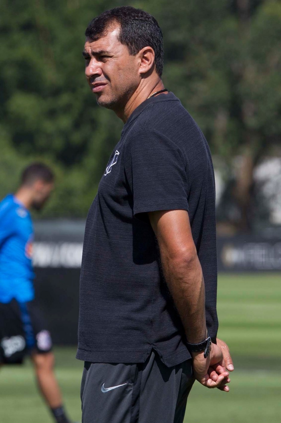 Carille comandou o último treino do Corinthians antes do jogo contra a Chapecoense