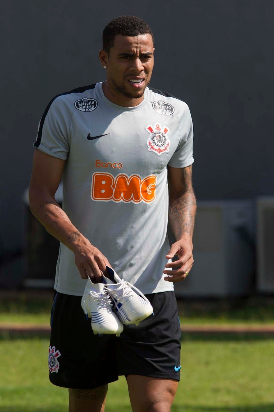 Gustavo no jogo-treino entre Corinthians profissional e Sub-23 no CT Joaquim Grava