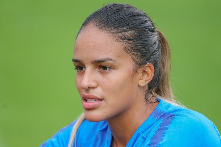 Gabi Nunes no treinamento do Corinthians Futebol Feminino desta tera-feira