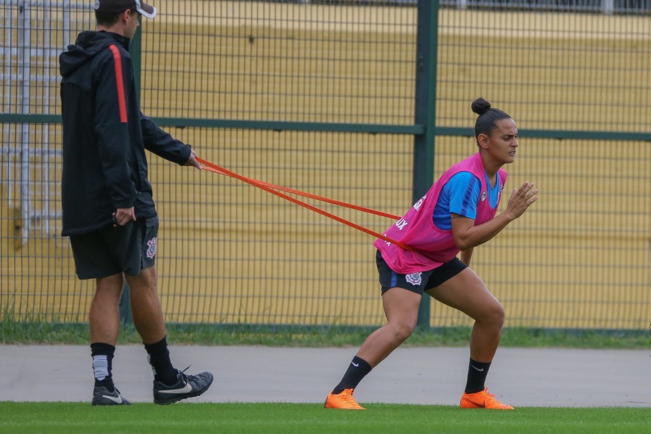 Mimi no treinamento do Corinthians Futebol Feminino desta tera-feira