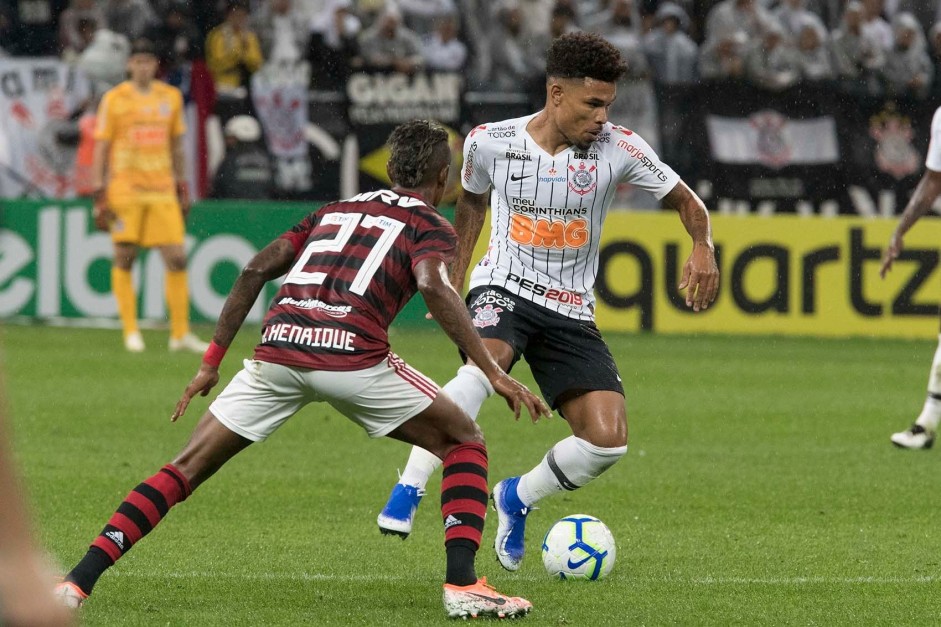 Jnior Urso durante jogo contra o Flamengo, pelas oitavas de final da Copa do Brasil