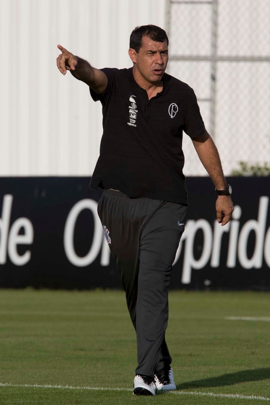 Fbio Carille comanda treino antes do duelo contra o Deportivo Lara