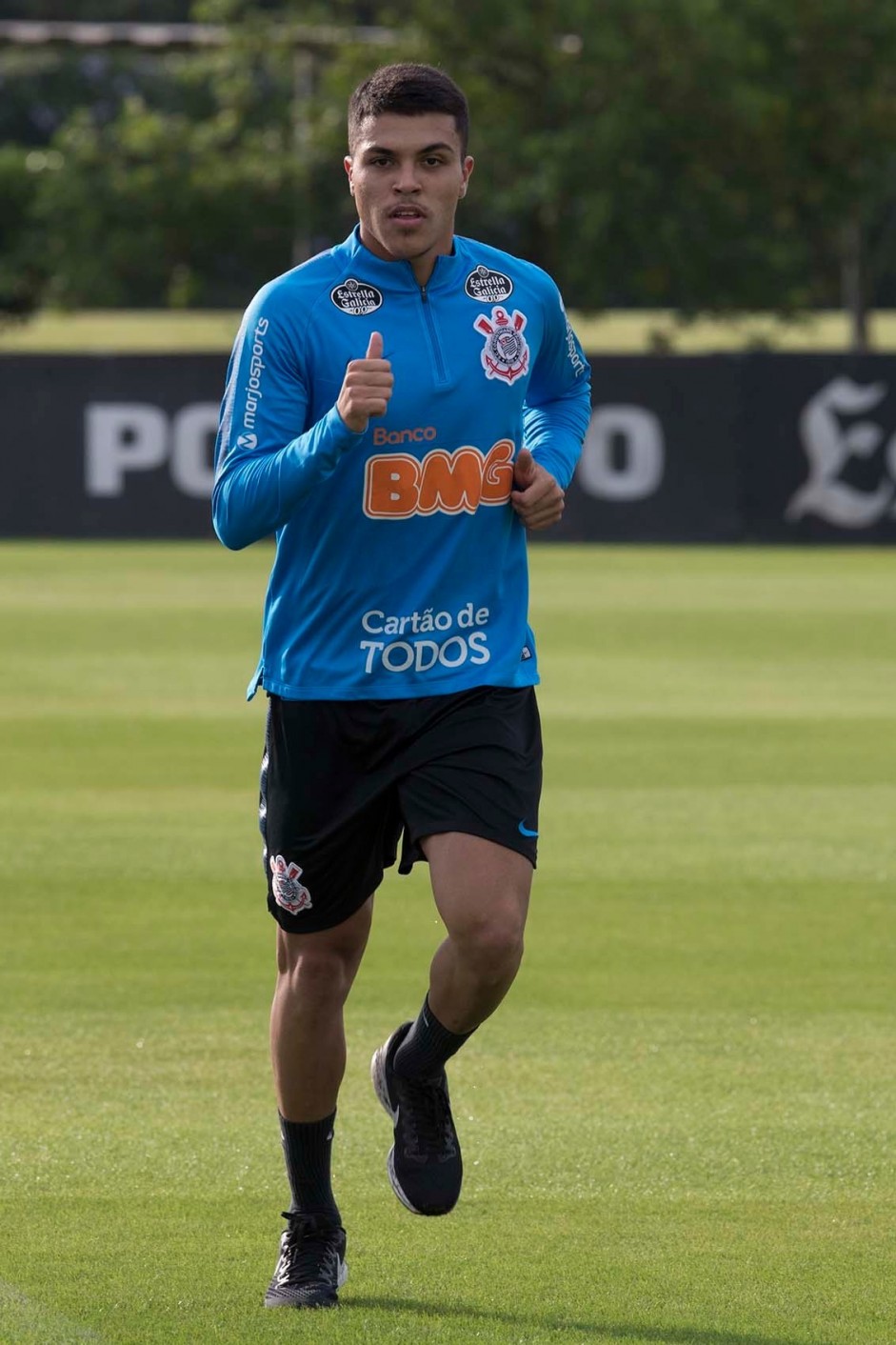 Roni no treino de hoje no CT Joaquim Grava