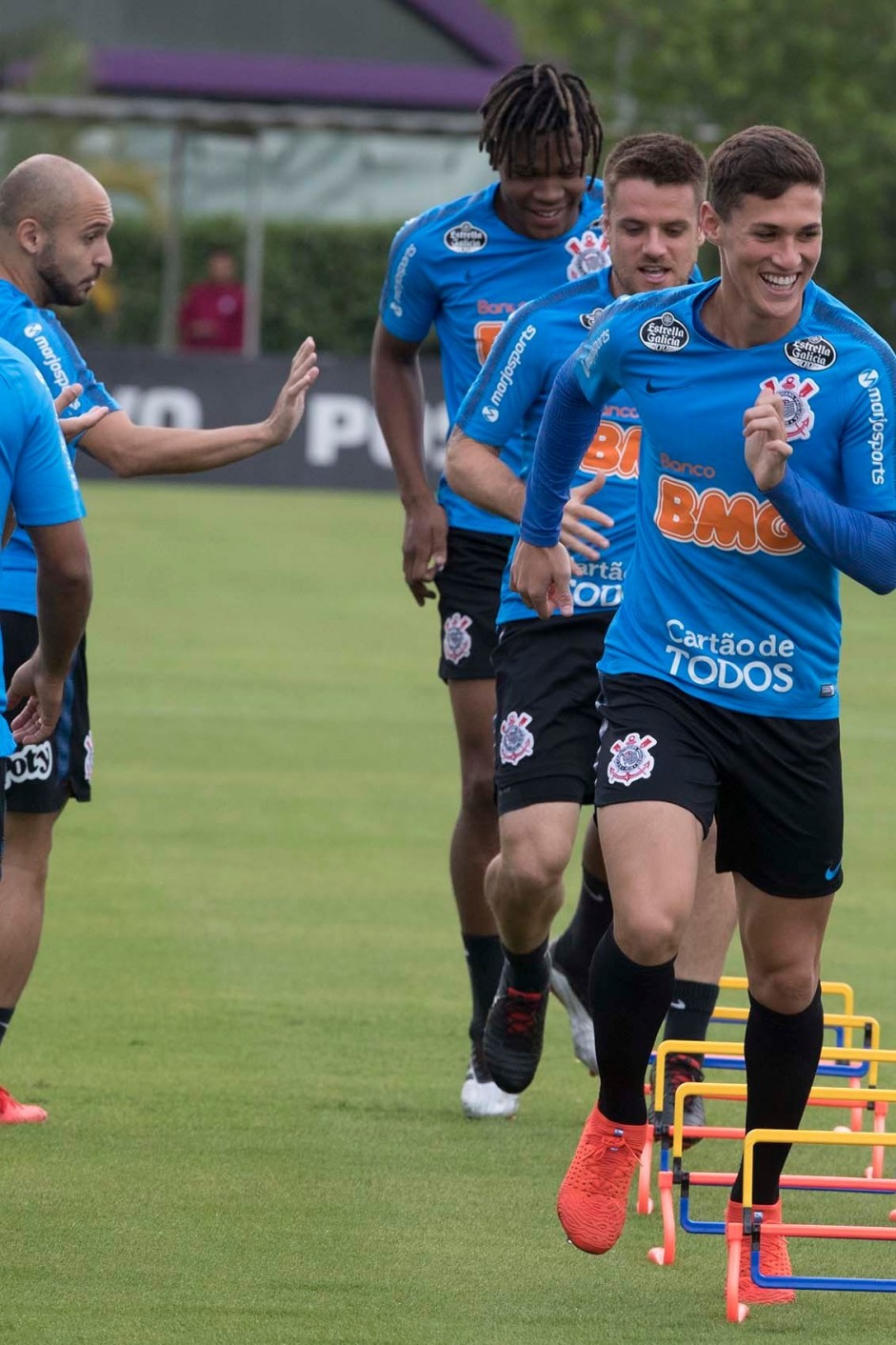 Vital, Ramiro, Jesus e Régis no CT Joaquim Grava durante treino de hoje