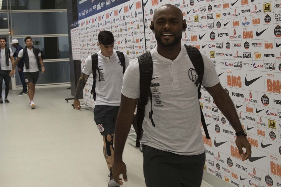 Love chegando à Arena Corinthians para jogo contra o São Paulo, pelo Brasileirão 2019