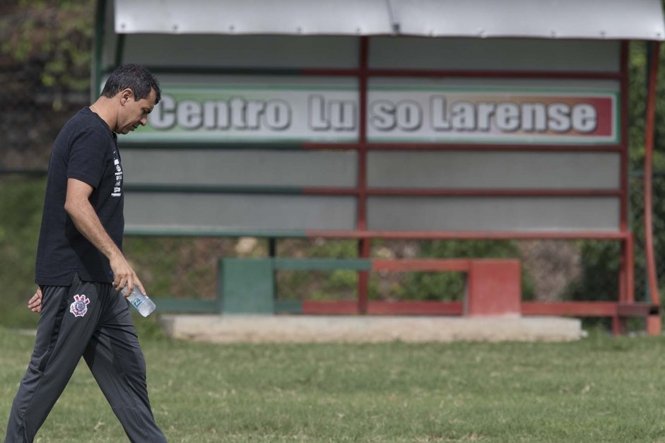 Fbio Carille comandou o primeiro treino do Corinthians na Venezuela