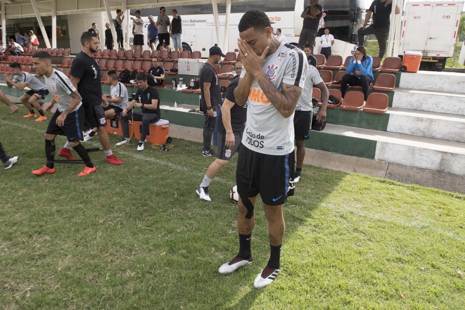 Gustavo no primeiro treino do Corinthians para o jogo contra o Deportivo Lara