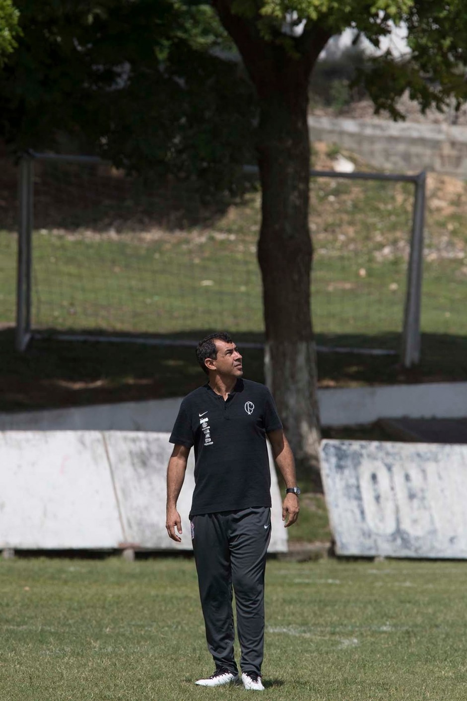 Fábio Carille comandou o último treino antes do jogo contra o Deportivo Lara