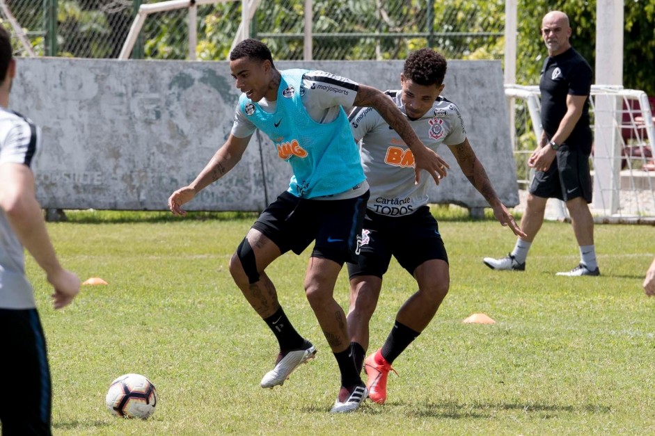 Gustavo e Urso no treino derradeiro antes do jogo decisivo contra o Deportivo Lara