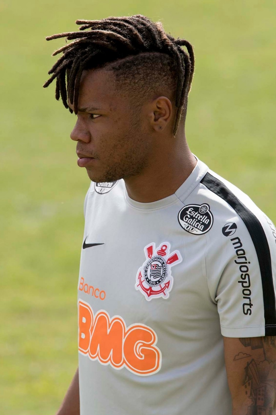 Matheus Jesus no último treino do Corinthians antes do jogo contra o Lara, pela Sul-Americana