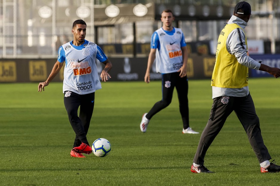 Gabriel durante último treino antes do jogo contra o Flamengo, pela Copa do Brasil