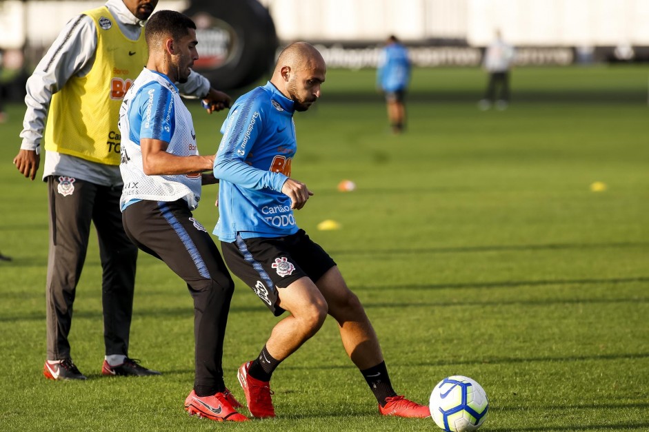 Régis durante último treino do Corinthians antes do jogo contra o Flamengo, pela Copa do Brasil