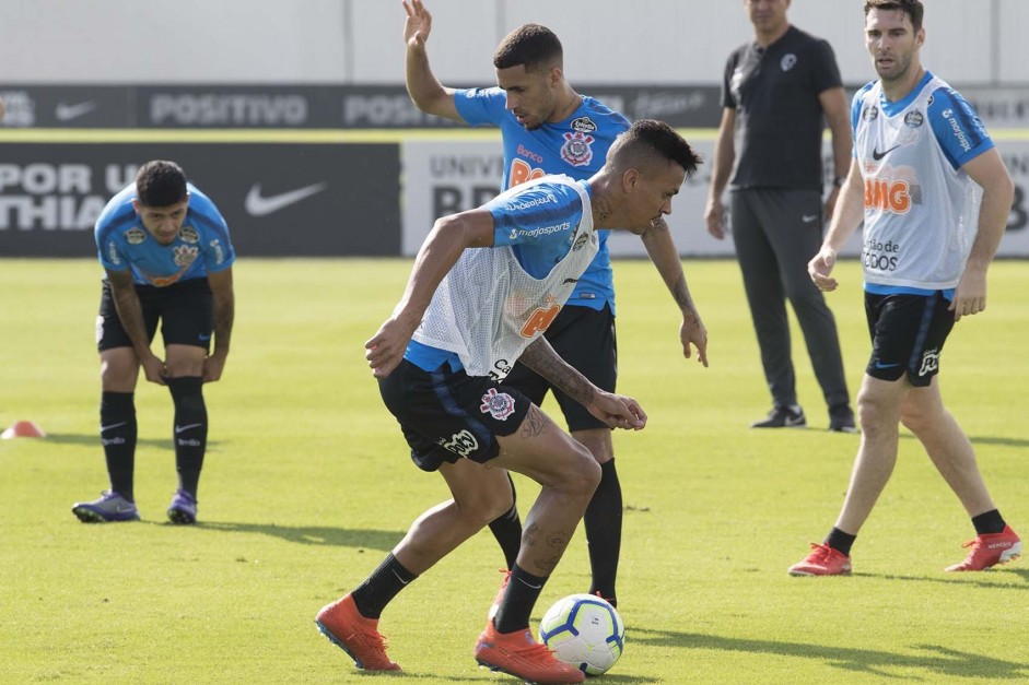 Richard, Gabriele  Boselli treinam para jogo contra o Flamengo