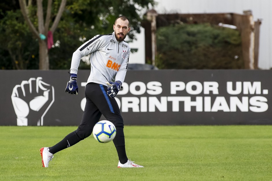 Walter no último treino antes do jogo contra o Flamengo, pela Copa do Brasil