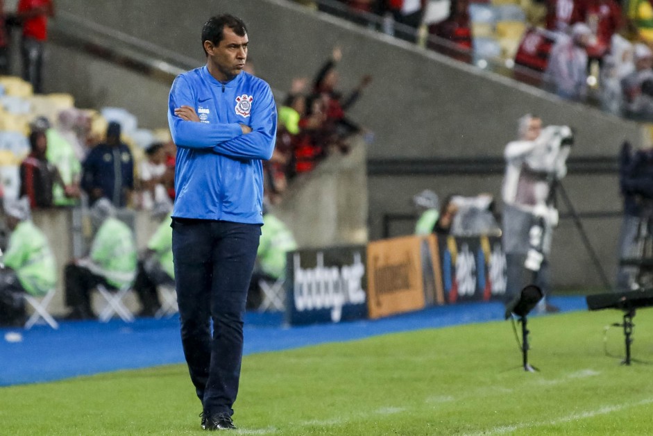 Fbio Carille comandou o time contra o Flamengo, pela Copa do Brasil