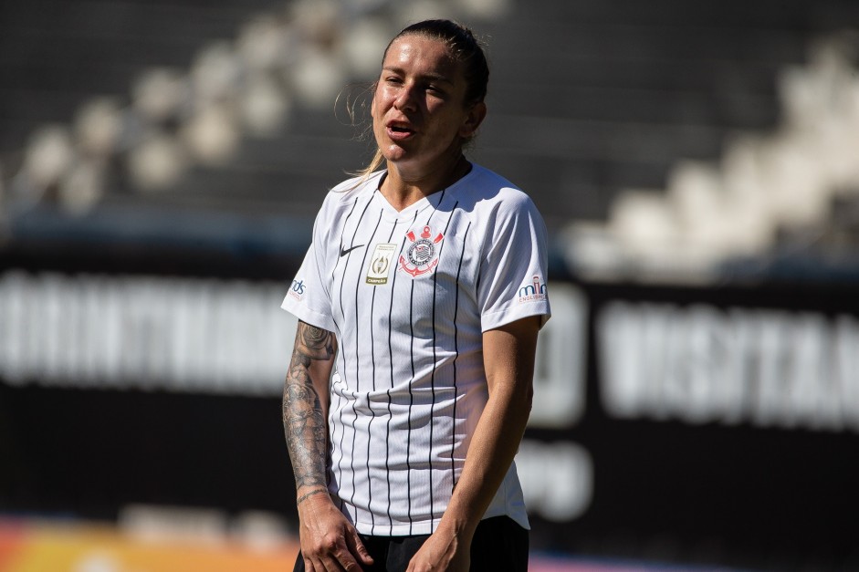 Cacau na partida contra a Juventus pelo Paulista Feminino