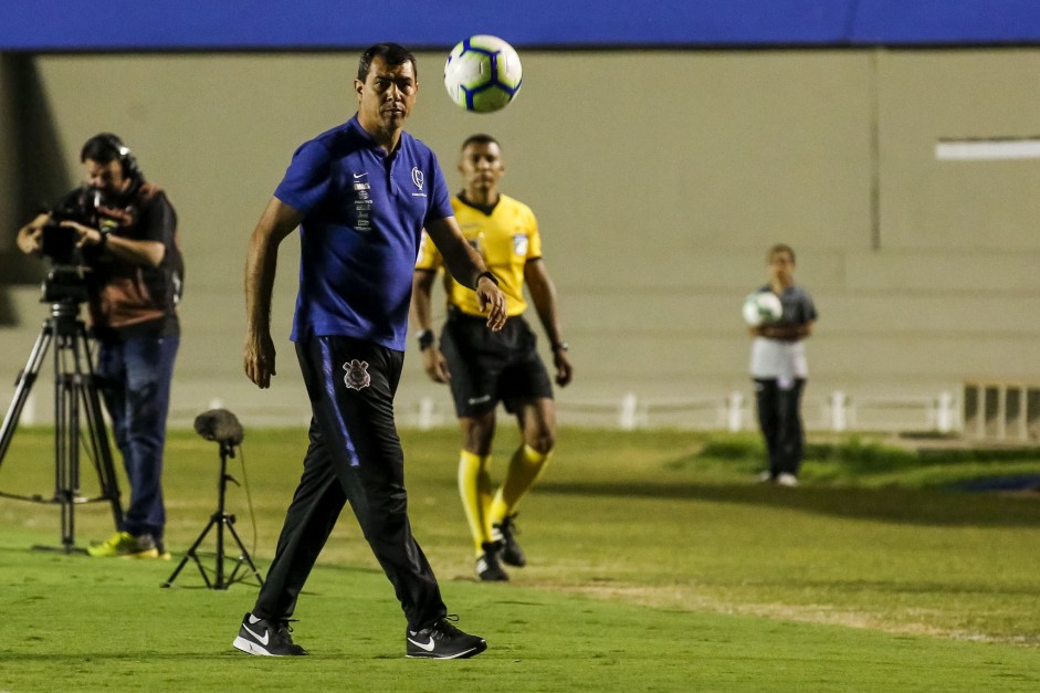 Fbio Carille durante amistoso entre Vila Nova e Corinthians