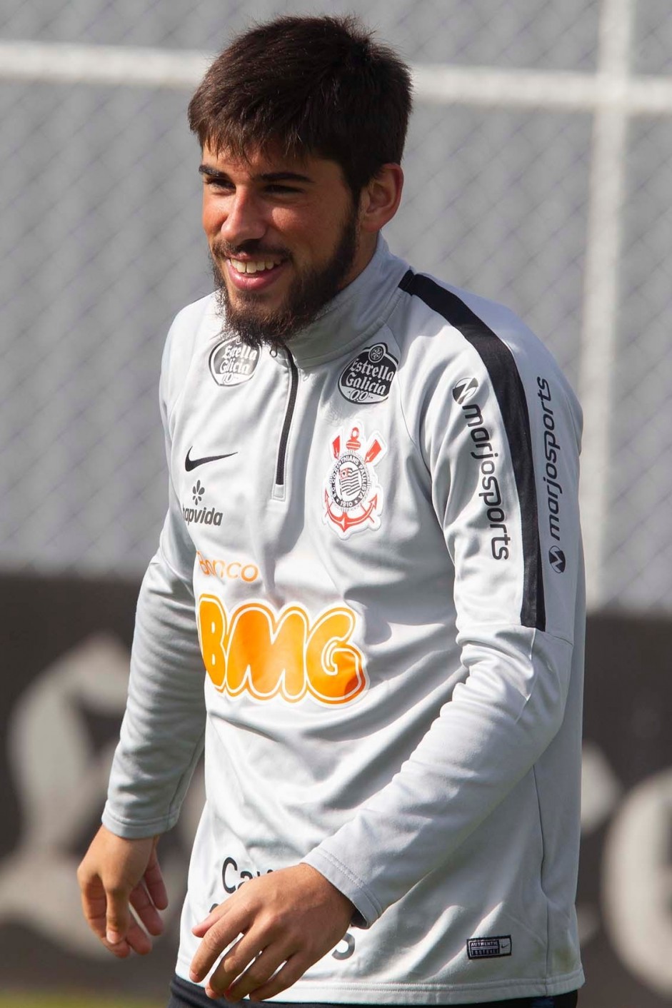 Bruno Méndez durante o treino desta sexta-feira no CT Joaquim Grava