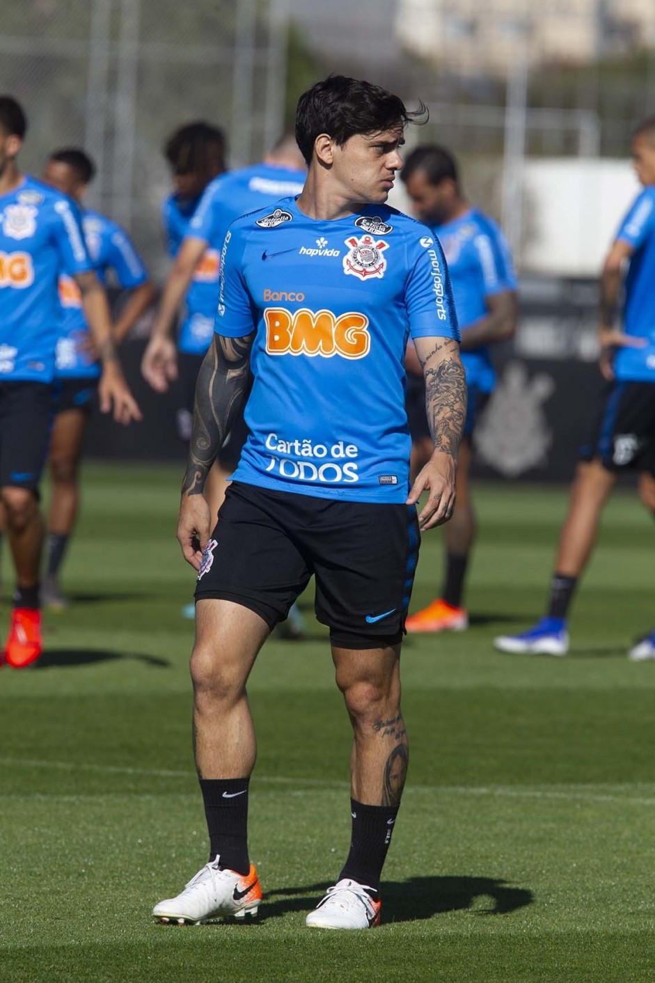 Fagner no treino desta terça-feira no CT Joaquim Grava