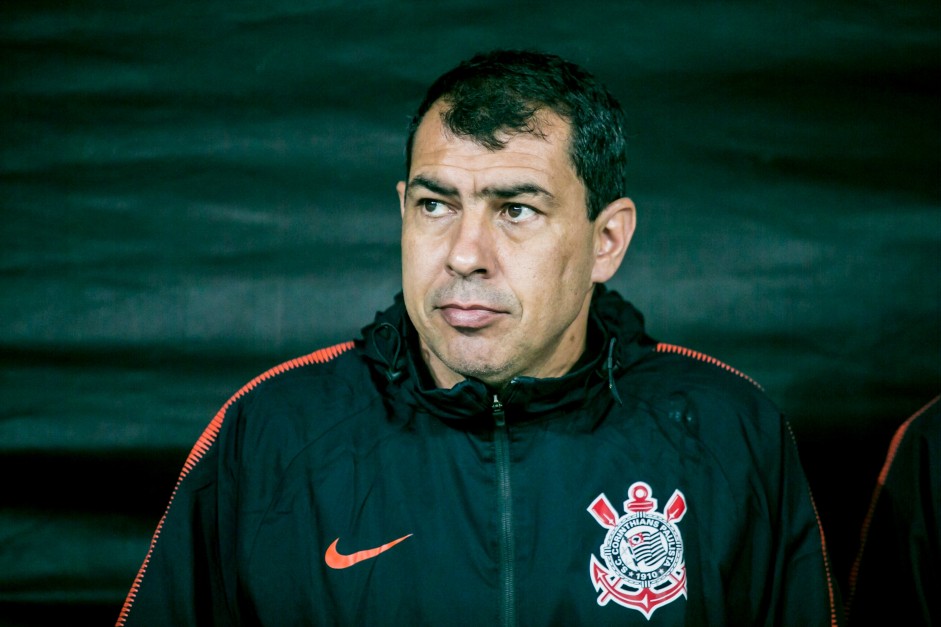 Carille no jogo contra o Montevideo Wanderers, pela Copa Sul-Americana, na Arena Corinthians