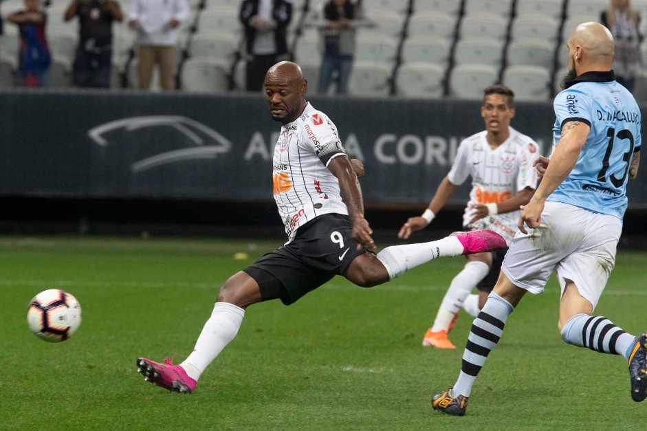 Love no jogo contra o Montevideo Wanderers, pela Copa Sul-Americana, na Arena Corinthians