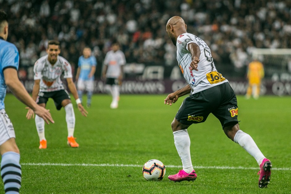 Love no jogo contra o Montevideo Wanderers, pela Copa Sul-Americana, na Arena Corinthians