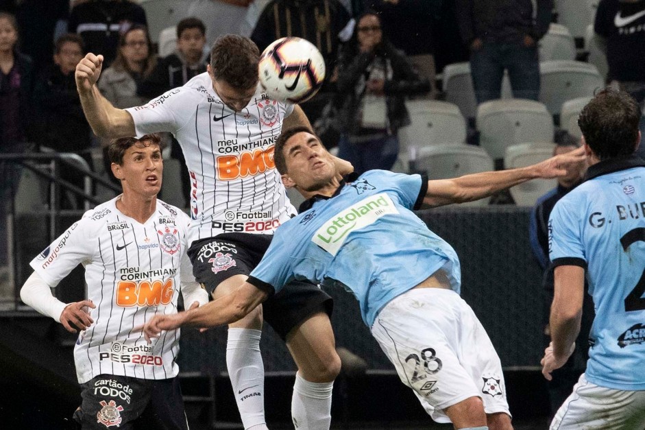 Vital na partida contra o Montevideo Wanderers, pela Copa Sul-Americana, na Arena Corinthians