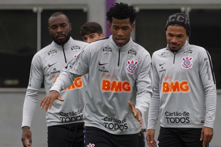 Manoel, Gil e Urso no ltimo treino antes do jogo contra o Palmeiras, pelo Brasileiro