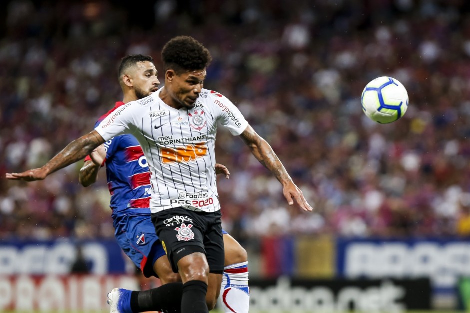 Pedrinho no jogo contra o Fortaleza, pelo Campeonato Brasileiro