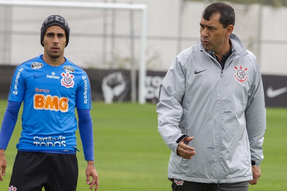 Gabriel e Clayson no primeiro treino para o duelo contra o Fluminense