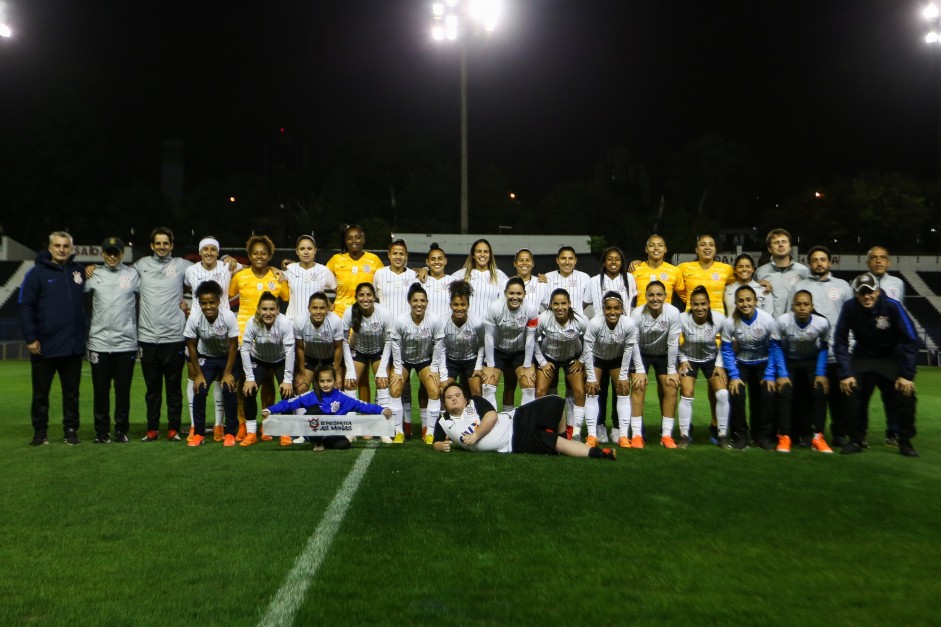 Corinthians Feminino durante jogo contra o So Jos, pelo Brasileiro da categoria