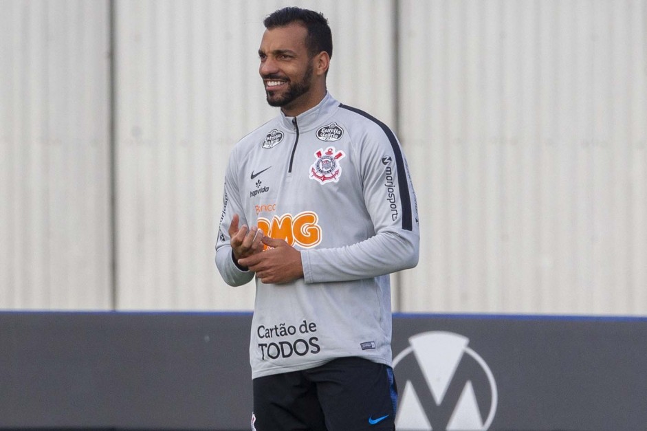Michel Macedo no último treino antes do jogo contra o Fluminense, pela Sul-Americana