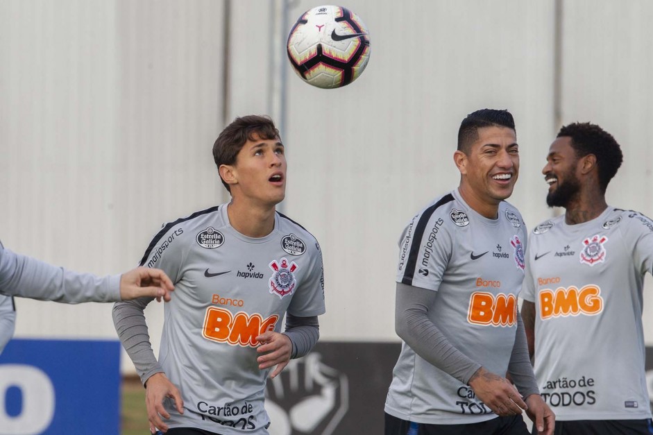 Vital, Ralf e Ren Jr no ltimo treino antes do jogo contra o Fluminense, pela Sul-Americana