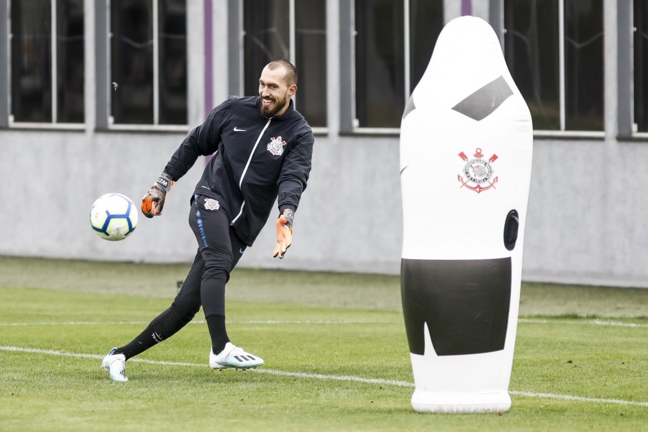 Goleiro Walter durante último treino antes do jogo contra o Avaí, pelo Brasileirão