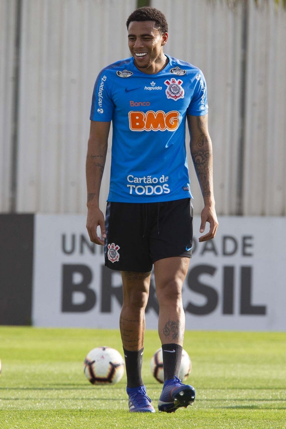 Gustavo durante primeiro treino preparatório para jogo contra o Fluminense, pela Sul-Americana