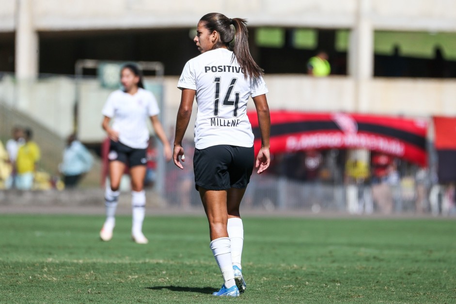 Millene no duelo contra o Flamengo, pelo Brasileirão Feminino 2019
