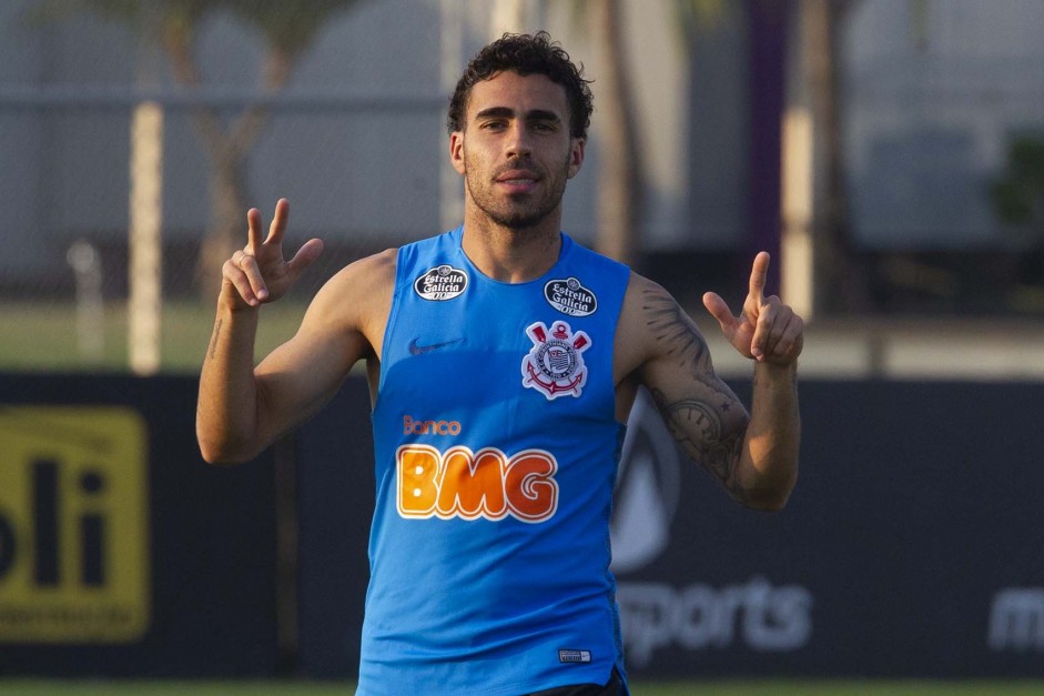 Gabriel durante treino antes do confronto pela Sul-Americana
