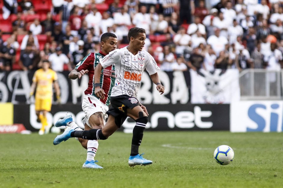 Jovem Pedrinho no jogo contra o Fluminense, pelo Brasileirão, no Mané Garrincha