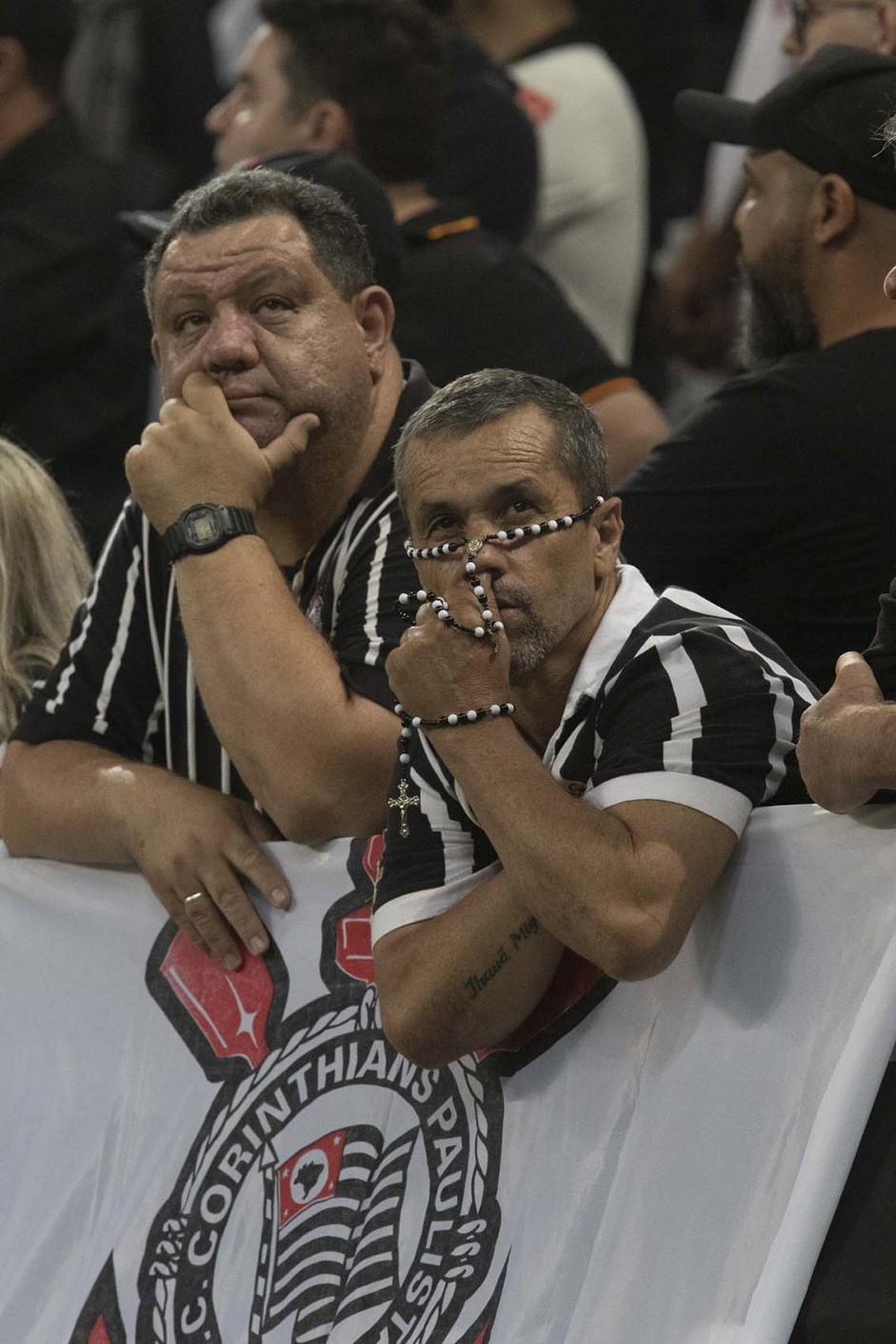 Torcedores no duelo contra o Del Valle, na Arena Corinthians, pela Copa Sul-Americana