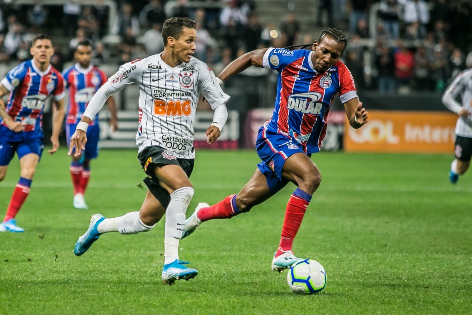 Pedrinho no jogo contra o Bahia, pelo returno do ...